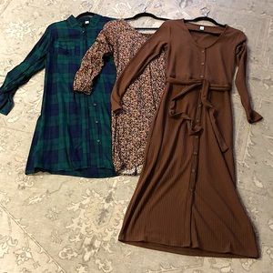 Set of 3 Old Navy Long Sleeve Small Tall Dresses